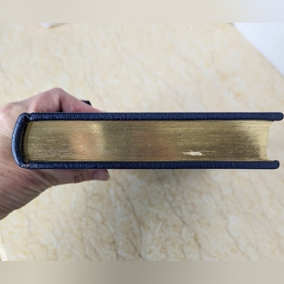 Vintage Robinson Crusoe Daniel Defoe Leather Bound Gilt Pages Book Decor - Picture 10 of 15